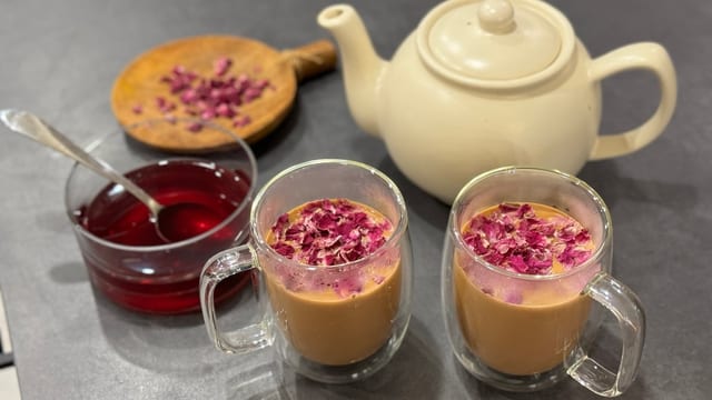 7. Rose petal chai.